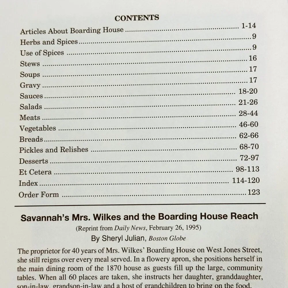 Recipes from Mrs. Wilkes Boarding House explore culinary